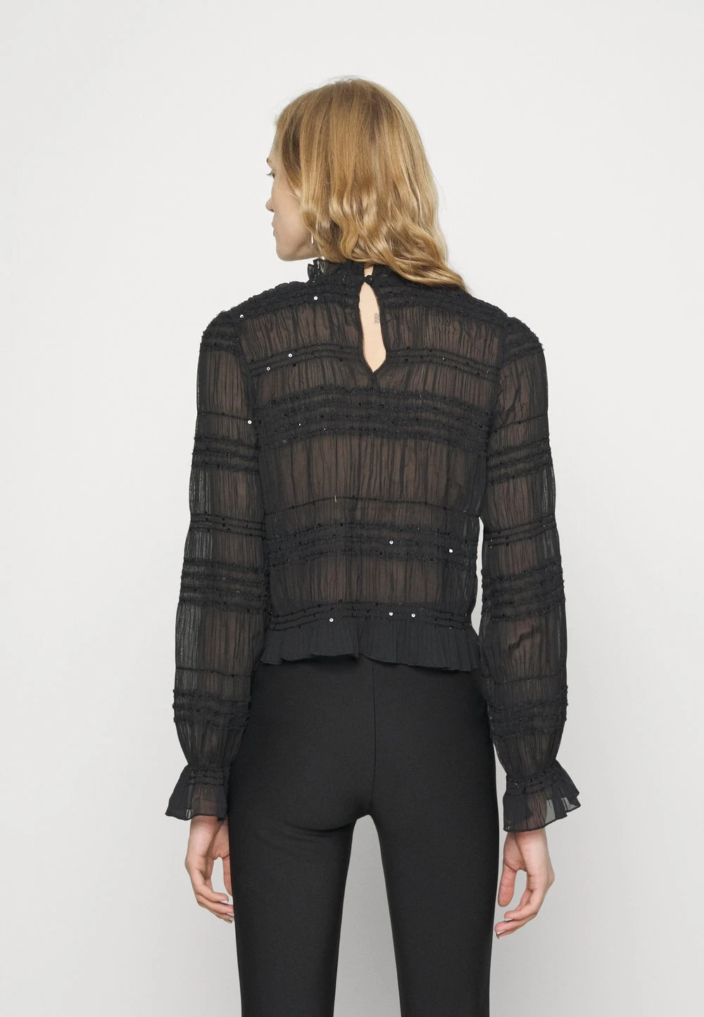 Nly by Nelly RUCHED GLITTER BLOUSE - Blouse Un Tarif Préférentiel chemises & blouses col officier femme 5 Nly by Nelly RUCHED GLITTER BLOUSE - Blouse Un Tarif Préférentiel chemises & blouses col officier femme – Image 3