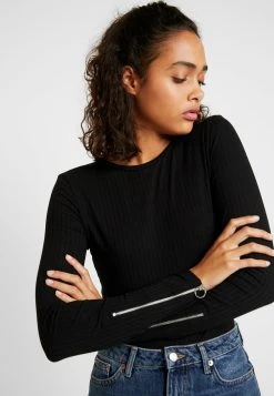 Nly by Nelly Meilleure qualité ZIP SLEEVE - T-shirt à manches longues t-shirts et tops col rond femme -Nly by Nelly boutique 06c606796fa248fa98f4a79c982d18d8
