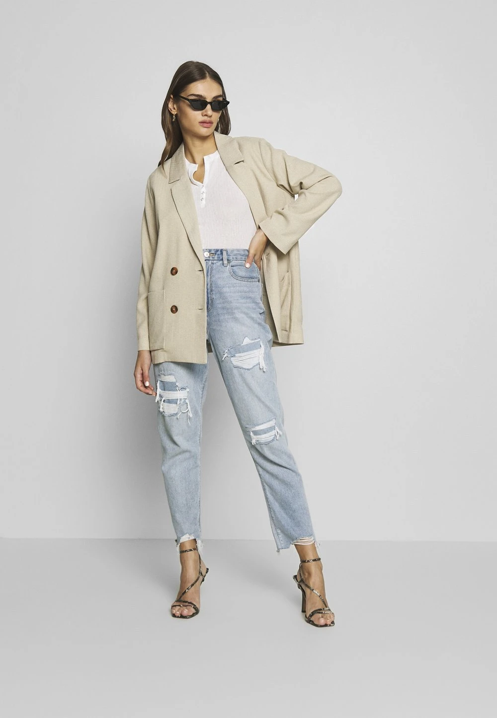 Nly by Nelly Prix Incroyables BUTTON TOP - T-shirt basique t-shirts et tops col tunisien femme 4 Nly by Nelly Prix Incroyables BUTTON TOP - T-shirt basique t-shirts et tops col tunisien femme – Image 2