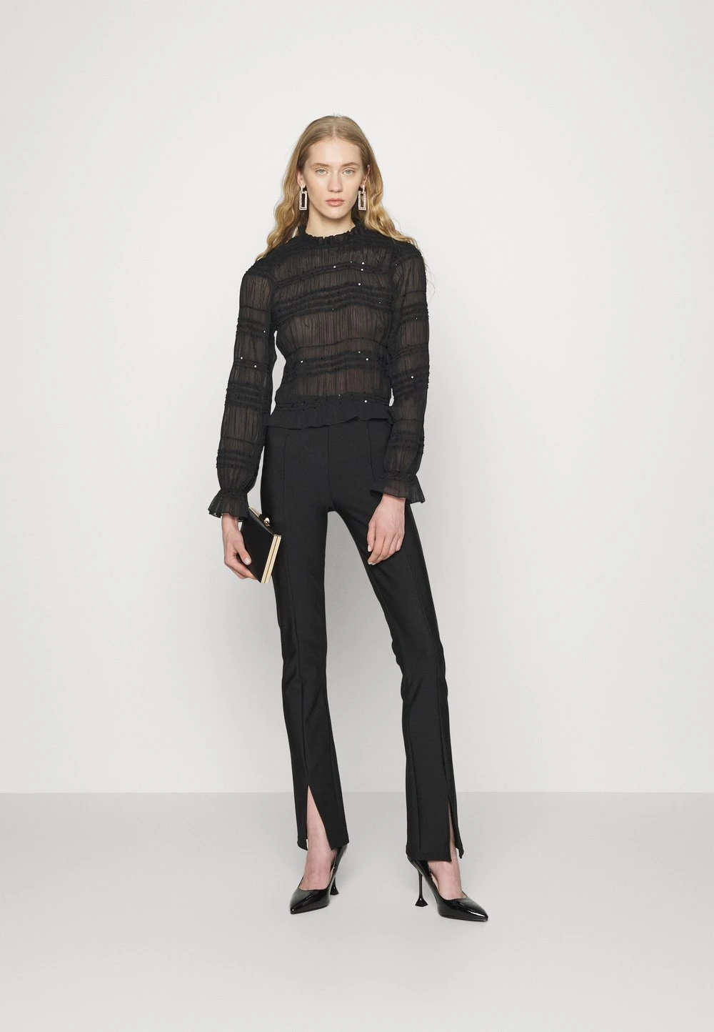 Nly by Nelly RUCHED GLITTER BLOUSE - Blouse Un Tarif Préférentiel chemises & blouses col officier femme 4 Nly by Nelly RUCHED GLITTER BLOUSE - Blouse Un Tarif Préférentiel chemises & blouses col officier femme – Image 2