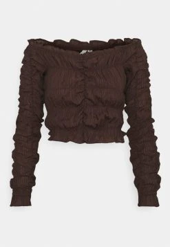 Nly by Nelly Bon Rapport Coût-Efficacité ALL OVER RUCHED - T-shirt à manches longues chemises et blouses carmen femme