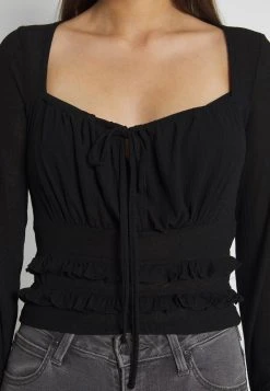 Nly by Nelly SHEER TIE - T-shirt à manches longues Prix Jamais Vus t-shirts et tops col en v profond femme -Nly by Nelly boutique 41c6f870c4264a4383d0638f53b93fe0