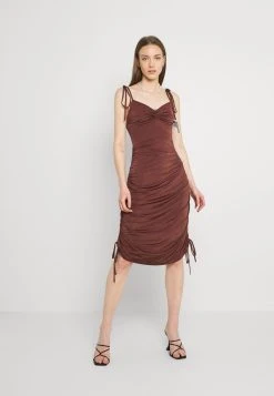 Haute Qualité Nly by Nelly RUCHED DRAPY DRESS - Robe en jersey robes col en v profond femme