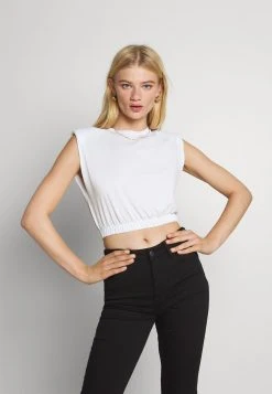 Prix Équitable Nly by Nelly CROPPED SHOULDER FOCUS TEE - T-shirt imprimé t-shirts et tops col rond femme