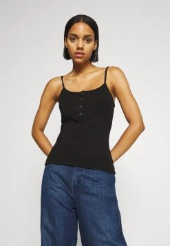 Nly by Nelly Marchandise de première qualité BUTTON - Débardeur t-shirts et tops col rond femme