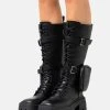 En Remise Nly by Nelly BAD TO THE BONE BOOTS - Bottes à lacets carré femme