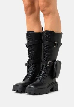 En Remise Nly by Nelly BAD TO THE BONE BOOTS - Bottes Ă lacets carré femme