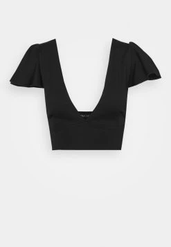 Nly by Nelly Prix Allégé FRILL SLEEVE TOP - T-shirt imprimé t-shirts et tops echancrure dos femme