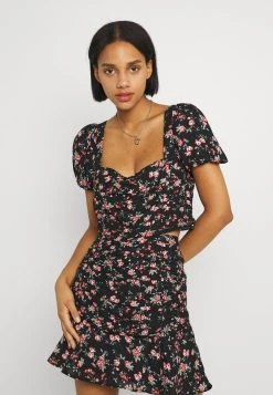 Nly by Nelly Un Tarif Préférentiel RUCHED FLORAL - Blouse chemises et blouses echancrure dos femme