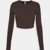 Nly by Nelly Remise En Ligne KEEP IT SIMPLE CROP - T-shirt à manches longues t-shirts et tops col rond femme -Nly by Nelly boutique d003c7e9e2854942b096d8dc21d4dde7