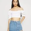 Qualité Garantie Nly by Nelly EMBROIDERED CROPPED - Blouse chemises et blouses carmen femme -Nly by Nelly boutique d14cbfcf83b34614a8ce1f08f1b5a890
