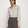 Nly by Nelly CROPPED ZIP - Sweatshirt Prix Raisonnable pulls et gilets col camionneur femme -Nly by Nelly boutique dbf2f1a5a65b4b5c89af68c13ef5313a