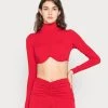 Nly by Nelly Pas Cher WIRE CROP - T-shirt à manches longues chemises & blouses couleur unie femme