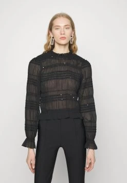 Nly by Nelly RUCHED GLITTER BLOUSE - Blouse Un Tarif Préférentiel chemises & blouses col officier femme
