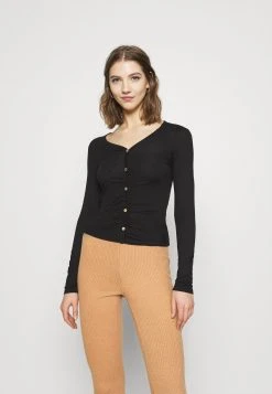 Pas Cher Nly by Nelly LIGHT BUTTON TOP - T-shirt à manches longues t-shirts et tops col en v profond femme