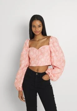 Nly by Nelly Prix Imbattable PUFFY SLEEVE HEART - Blouse chemises et blouses echancrure dos femme