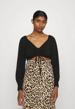 Nly by Nelly LUXURIOUS DRAWSTRING - T-shirt à manches longues Qualité Excellente t-shirts et tops col en v profond femme