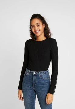 Nly by Nelly Meilleure qualité ZIP SLEEVE - T-shirt à manches longues t-shirts et tops col rond femme